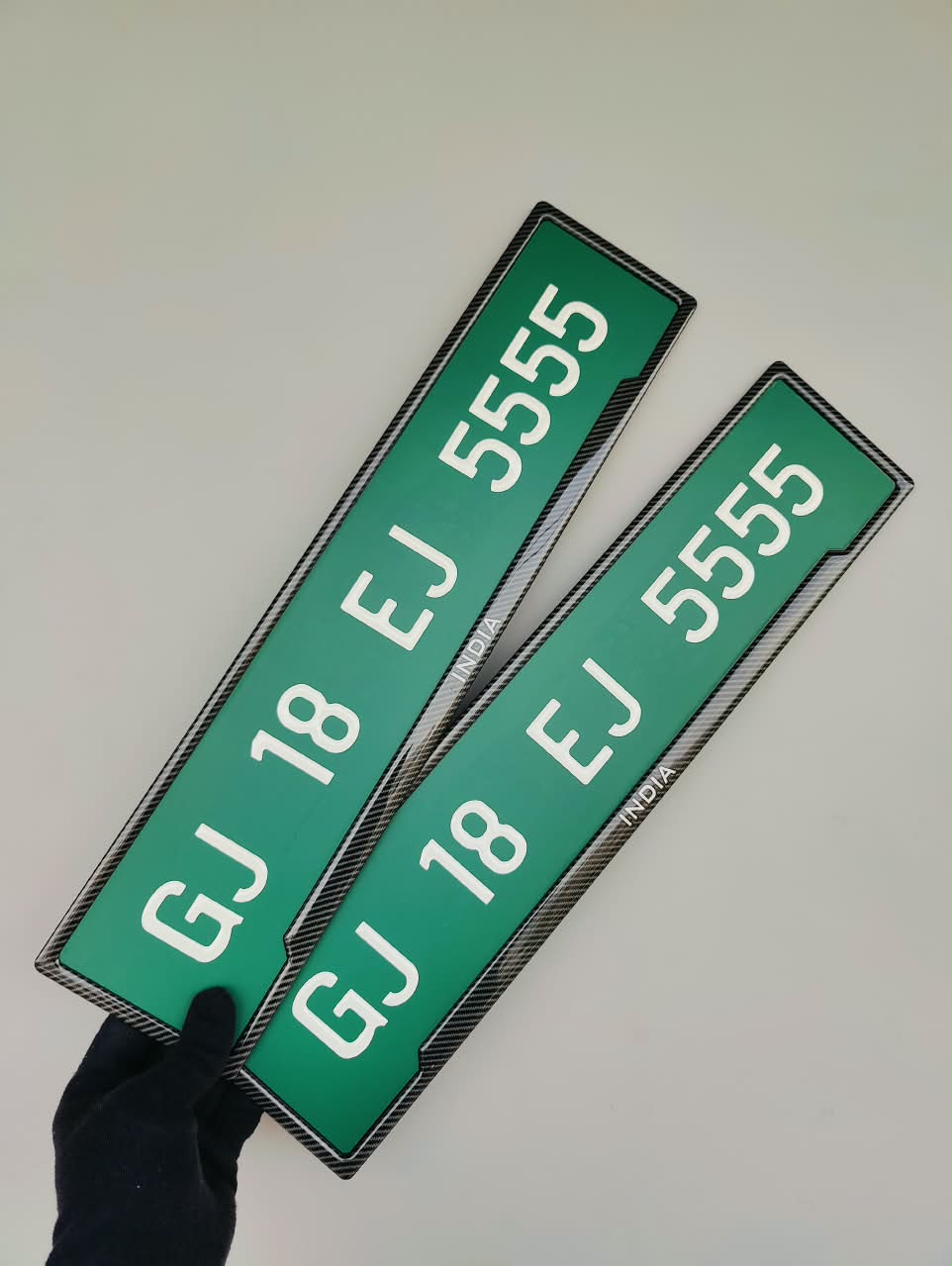 Carbon Strike Series premium EV number plate