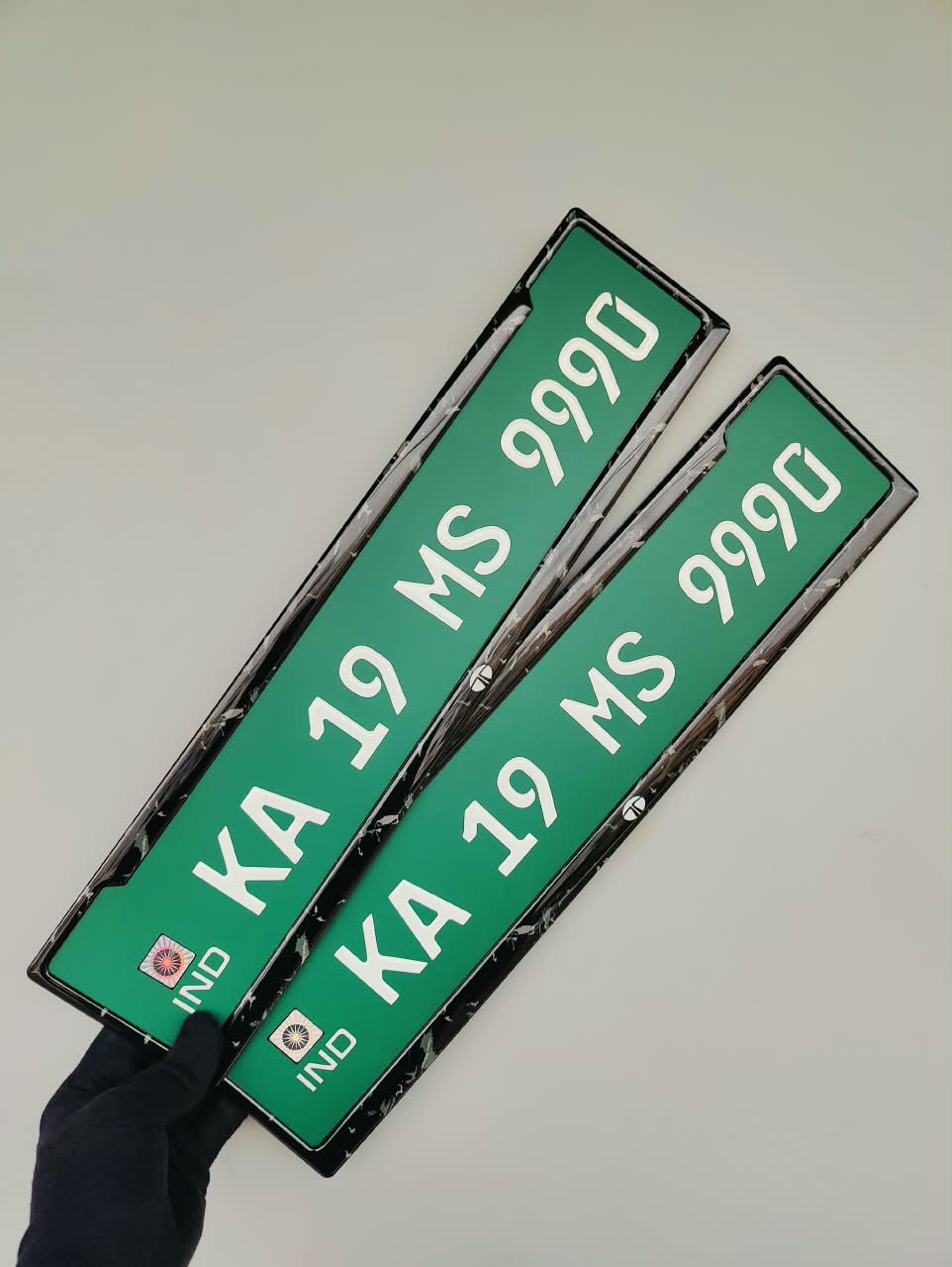 Carbon Strike Series premium EV number plate