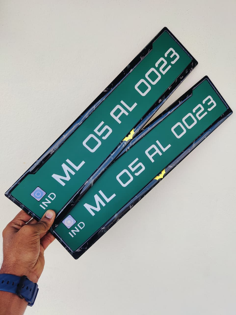 Carbon Strike X Series electric car number plate