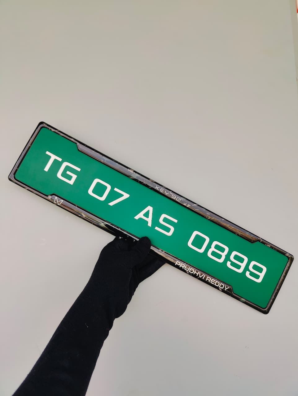 Carbon Shadow Series premium EV number plate