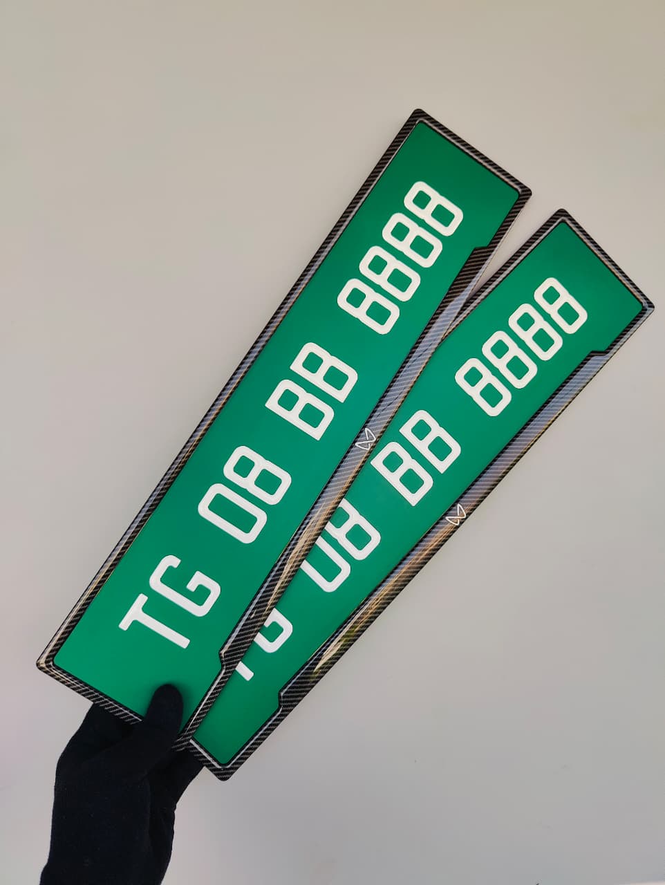 Aqua Sculpt Series raised EV gel number plate